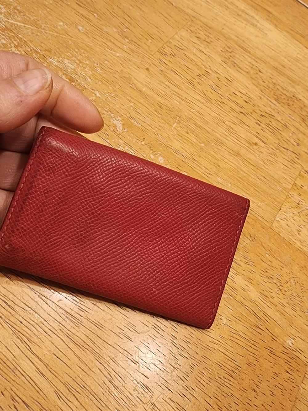 red Hermès leather key case - Picture 2 of 11